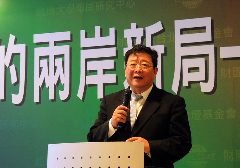 中國海協會副會長孫亞夫29日參訪成功大學，與政治系教師舉行閉門座談時表示，應堅持一個中國、各自表述的「九二共識」，否則協商可能中斷。圖：中央社資料照片