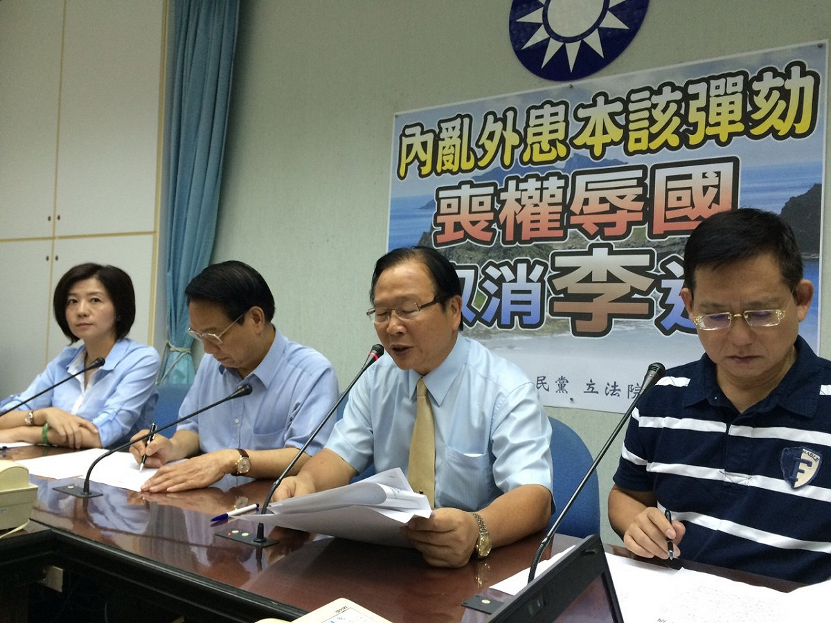對於前總統李登輝日前稱釣魚台屬於日本，國民黨團書記長林德福5日痛批，李登輝「連一隻狗都不如」。圖：符芳碩/攝
