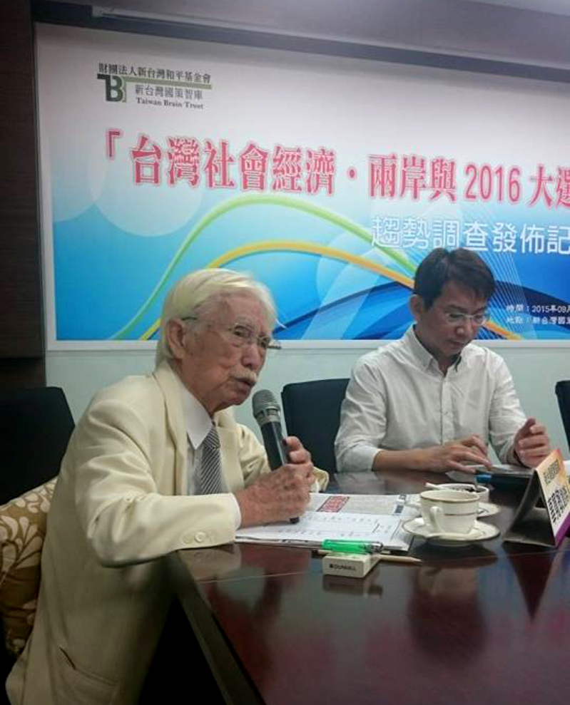 針對蔡英文拿到近47%的支持率，辜寬敏18日認為，民進黨一直拿不到半數支持率，是民進黨怠慢。圖：翁嫆琄/攝
