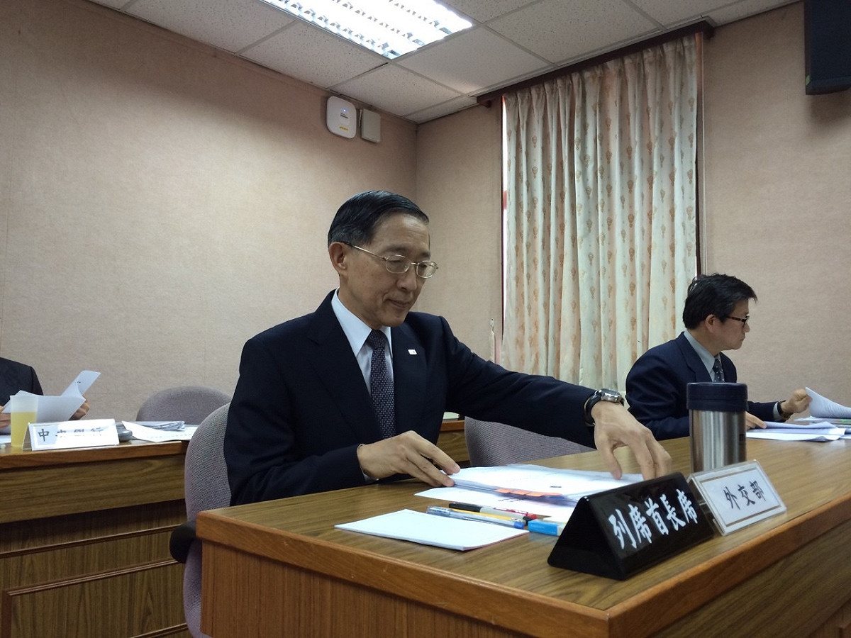 外交部長林永樂今(2)天表示，對於加入亞投行，我國與美方溝通順暢，美國也尊重我方想加入亞投行的立場。圖：符芳碩/攝
