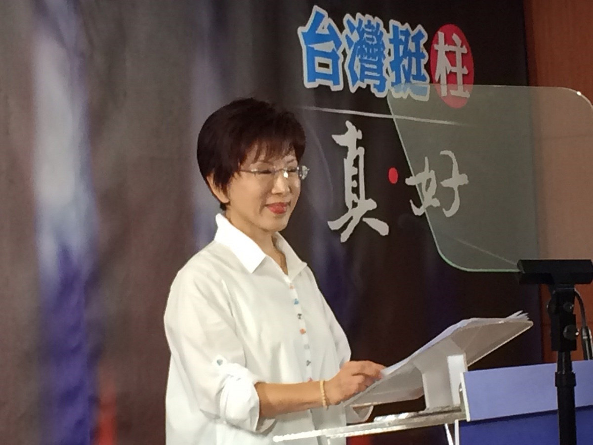 國民黨總統參選人洪秀柱6日結束閉關，召開記者會宣示自己將參選到底。圖：符芳碩/攝
