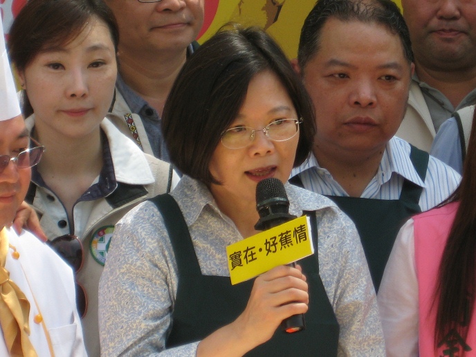 民進黨黨主席蔡英文14日於「實在˙好蕉情」記者會上表示，馬政府對農業部門漫不經心，農產品產銷應隨時監控，卻未盡到責任。（圖：徐佳宜/攝影）