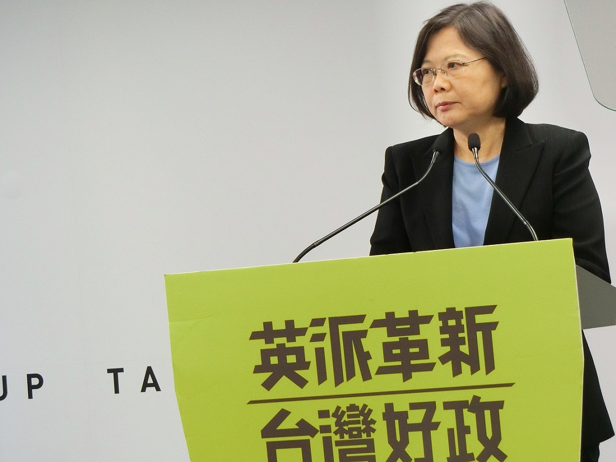 蔡英文29日出席「五大創新研發計劃之四：振興國防產業」政策發佈記者會，展現執政決心。圖：楊淳卉/攝