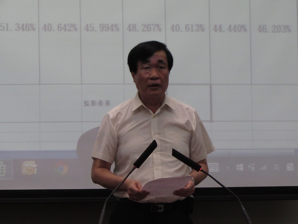 國民黨14日公佈總統提名初選民調，立法院副院長洪秀柱平均獲得46.203%，將成為國民黨總統提名人。圖：邱珮文/攝