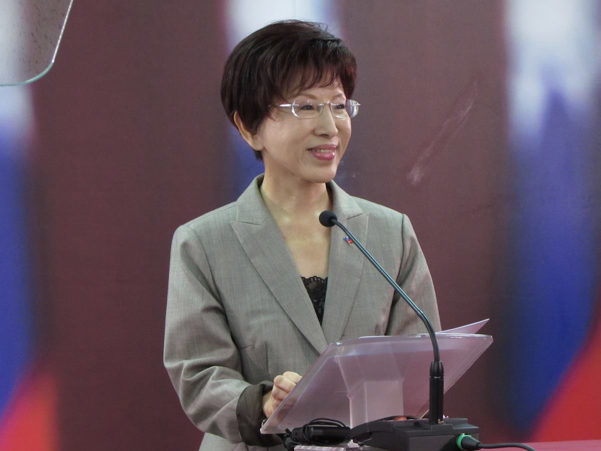 國民黨總統參選人洪秀柱6日下午召開記者會，強調自己絕不退選。圖：邱珮文/攝