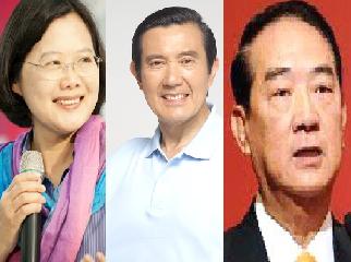 2012總統大選正進行開票，根據各家電視台在下午6點半公布的計票結果，馬英九領先蔡英文約60多萬票。圖片來源：新頭殼合成。