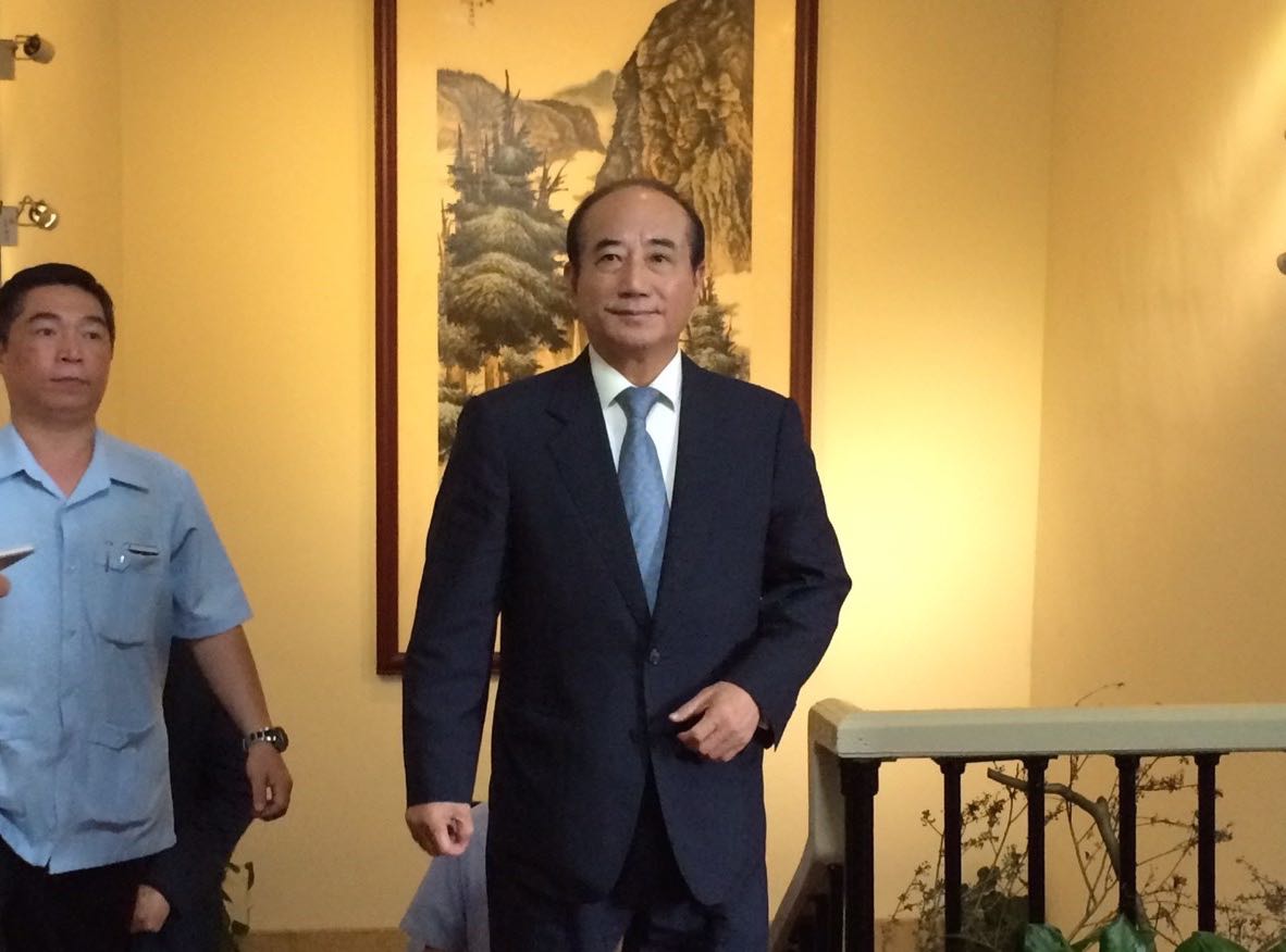 對於前副總統連戰將赴中國參加閱兵大典，王金平28日表示，尊重他個人判斷。圖：符芳碩/攝