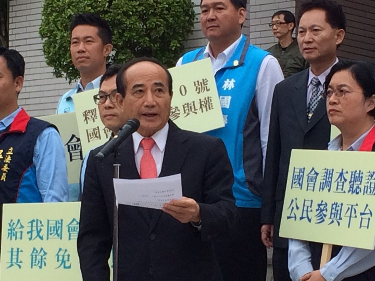 對於民進黨主席蔡英文質疑「太急」，立法院長王金平4日回應說，國會改革本來就很迫切。圖：符芳碩/攝