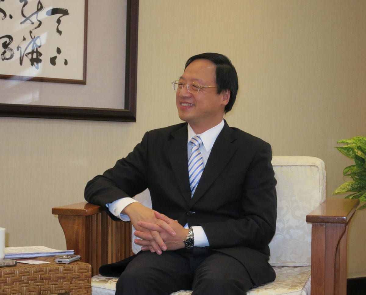 行政院長江宜樺5日接受新頭殼專訪時表示，馬蘇辯論服貿協議，有益於國人瞭解。圖：林朝億/攝