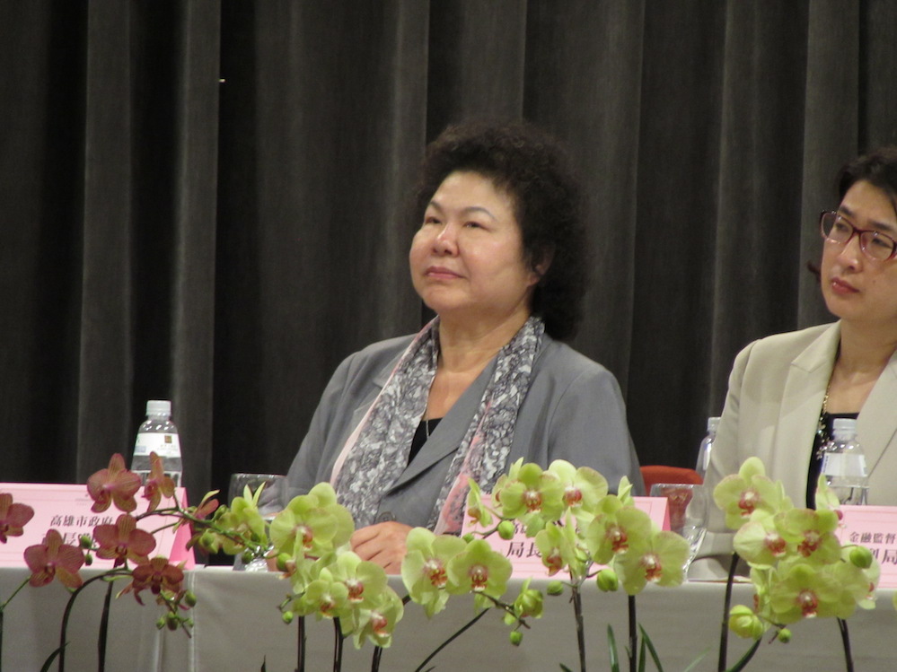 高雄市長陳菊也出席活動，但未與洪秀柱碰面。圖：邱珮文/攝