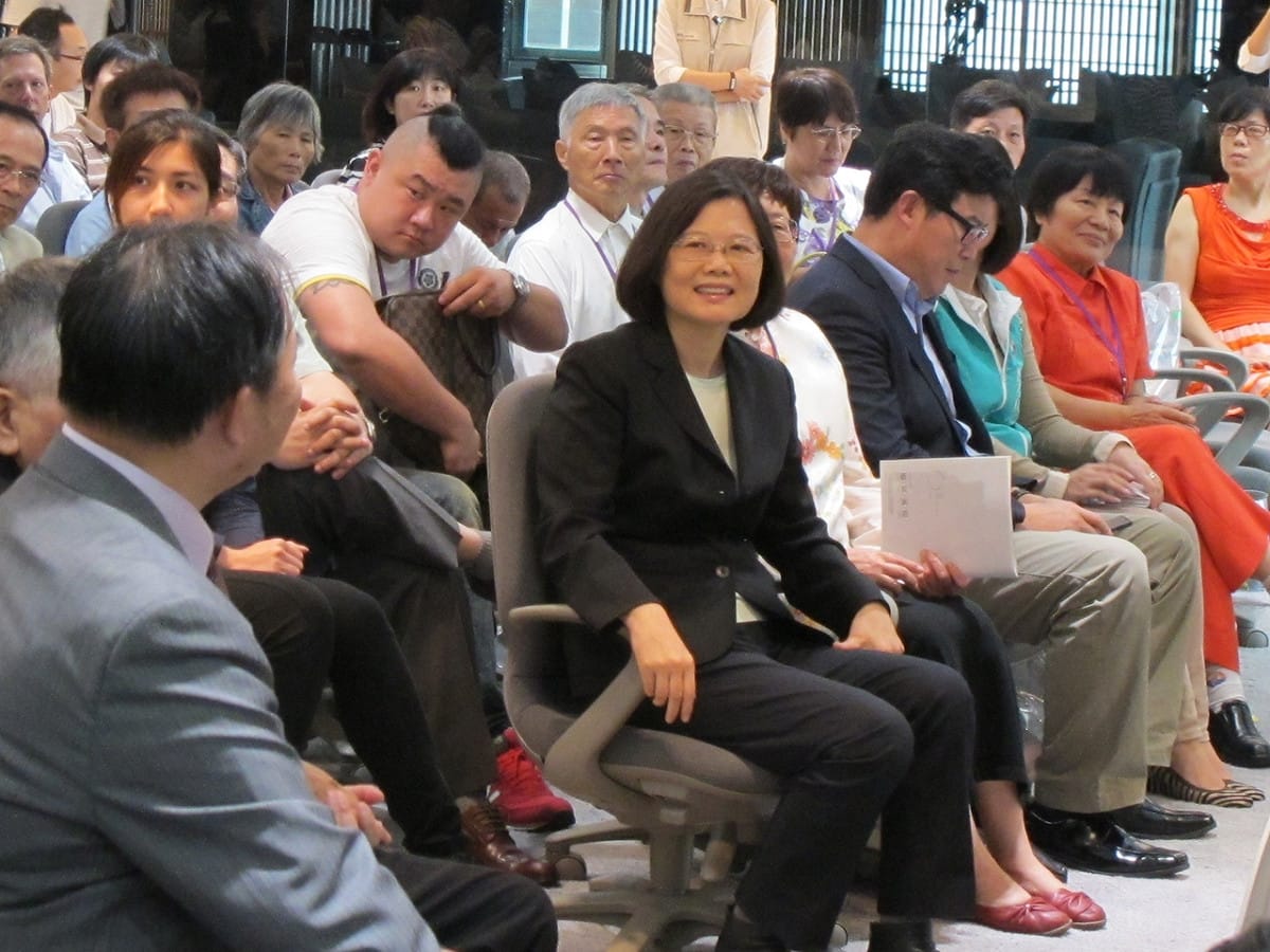 民進黨主席蔡英文28日出席廣播界挺蔡英文後援會成立大會。圖：林朝億/攝