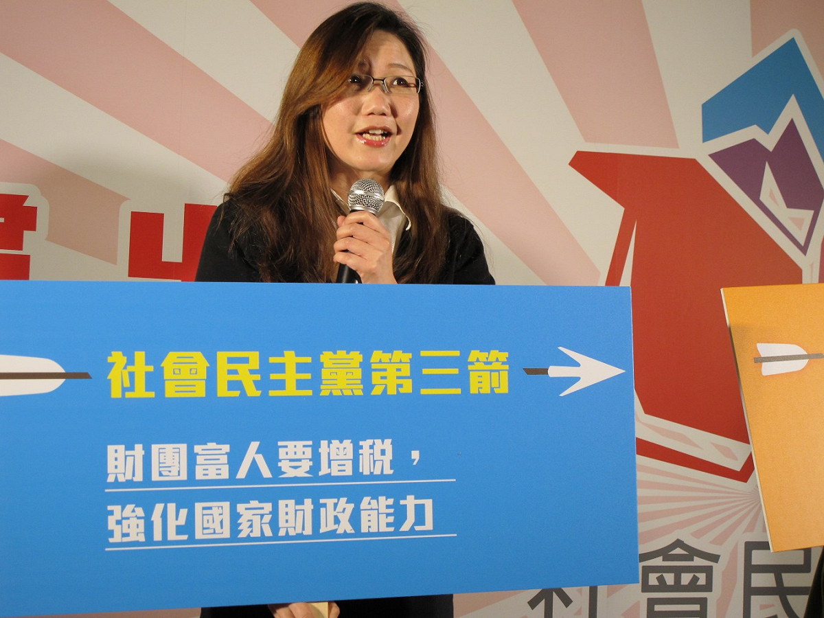 社民黨秘書長嚴婉玲宣布餐代表社民黨參與立委選舉。圖：林朝億/攝影