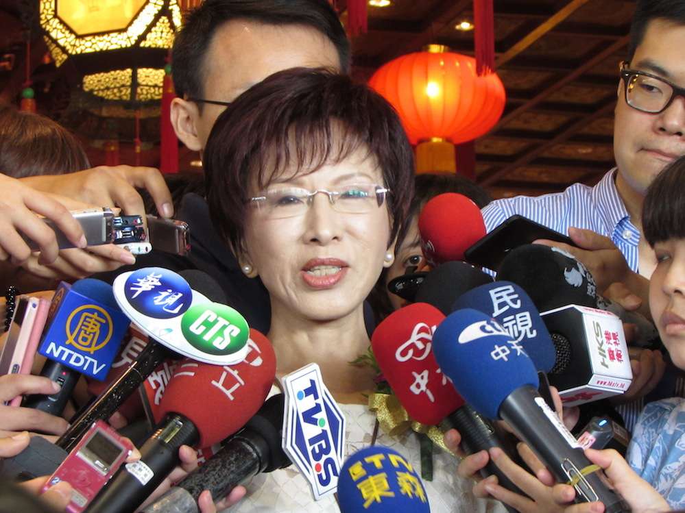 國民黨總統參選人洪秀柱7日在兩岸和平創富論壇表示，台灣未來經濟發展不能沒有中國參與，「無論任何政黨執政，都無法改變這個事實。」圖：邱珮文/攝
