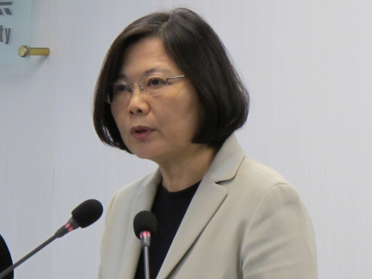 民進黨主席暨總統參選人蔡英文5日中午在澎湖回應總統馬英九記者會的談話。圖：新頭殼資料照片