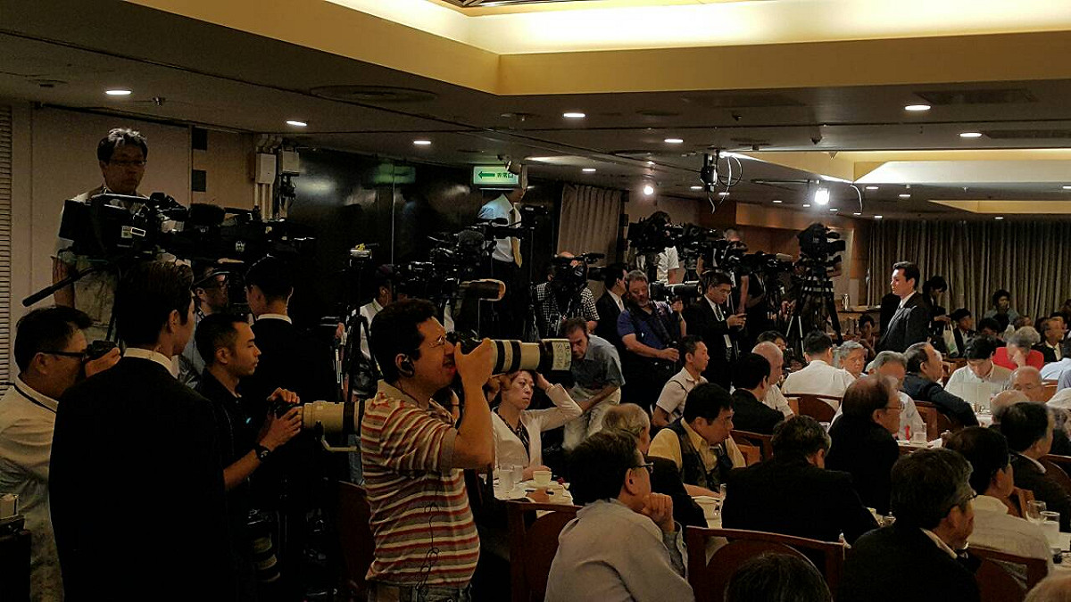 前總統李登輝23日在日本外國特派員協會發表演說。圖：李登輝基金會提供