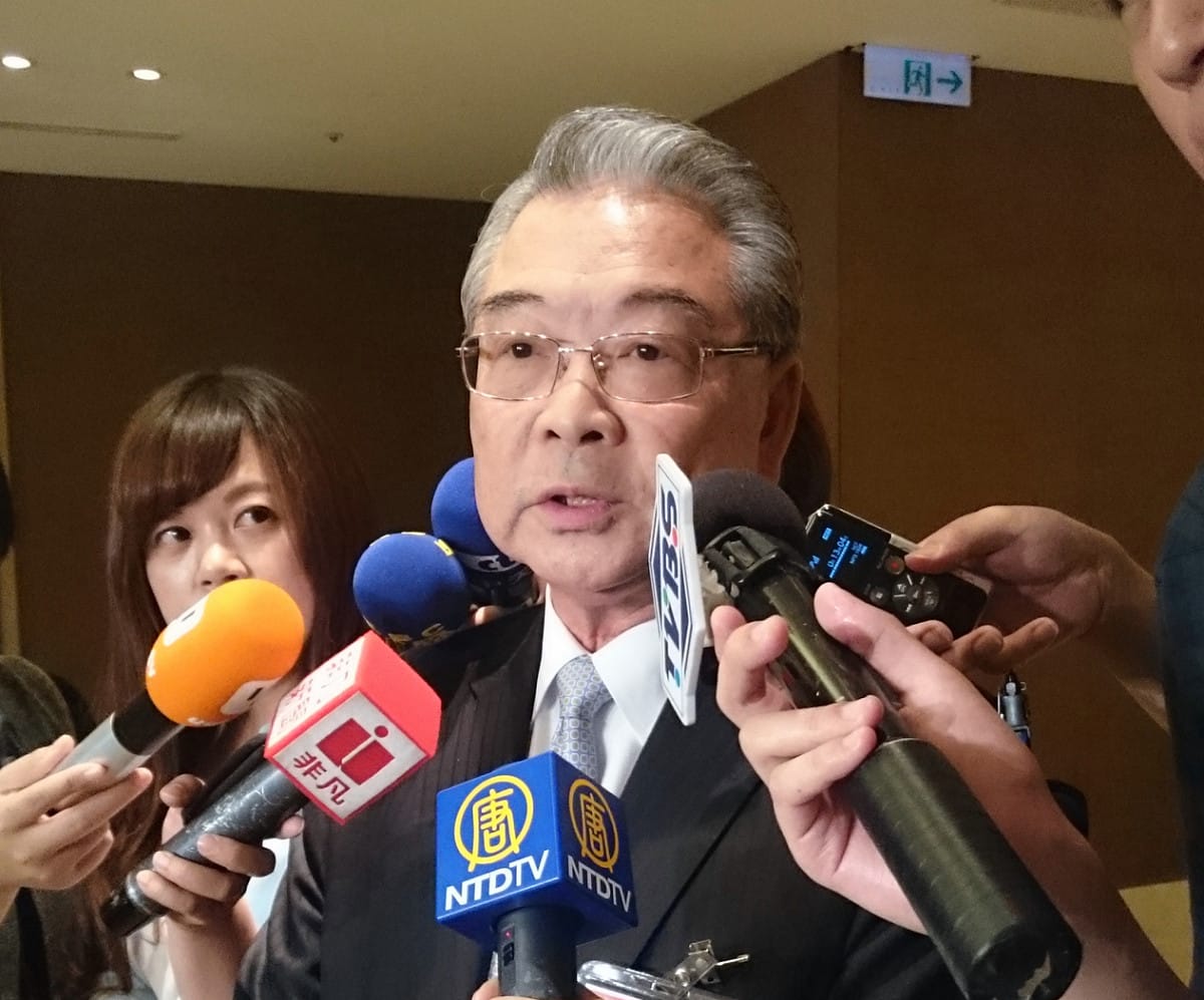 全國工業總會理事長許勝雄19日力挺國民黨總統候選人洪秀柱提出的證所稅改革方案。圖：翁嫆琄/攝