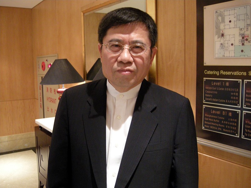 矽品董事長林文伯11日接受電視媒體專訪，直指日月光公開收購矽品是「掠奪」行為。圖：中央社資料照片