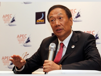 鴻海董事長郭台銘今(15)日指出，若他是外商，他不會選擇投資台灣。圖：中央社資料照片。