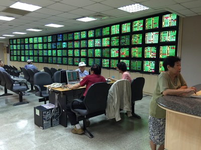 台股19日終場收跌155.38點、以8021.84點作收，成交量放大到988億元。圖：中央社