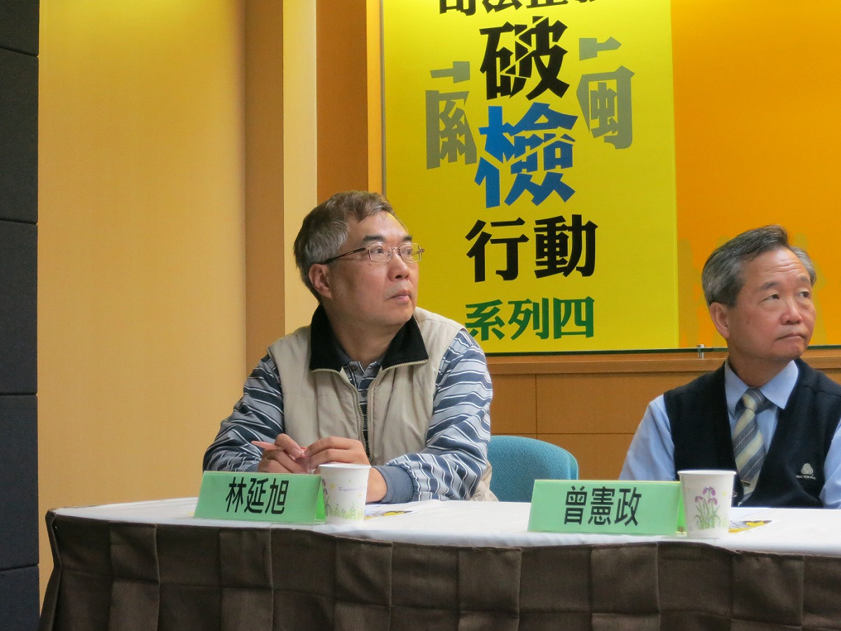 前國科會官員林延旭15日表示，檢察官當時關掉錄音、錄影後，要我供出副主委。圖：林朝億/攝
