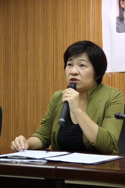 台聯黨團副總召黃文玲表示，要把中國學生納入健保，只需要中國承認與台灣是國與國關係就好。圖：謝仁烜／攝