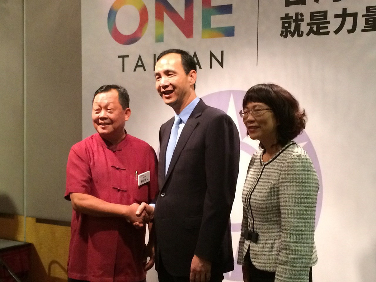 前苗栗縣長劉政鴻19日出席國民黨總統參選人朱立倫後援總會工作會議。圖：符芳碩/攝
