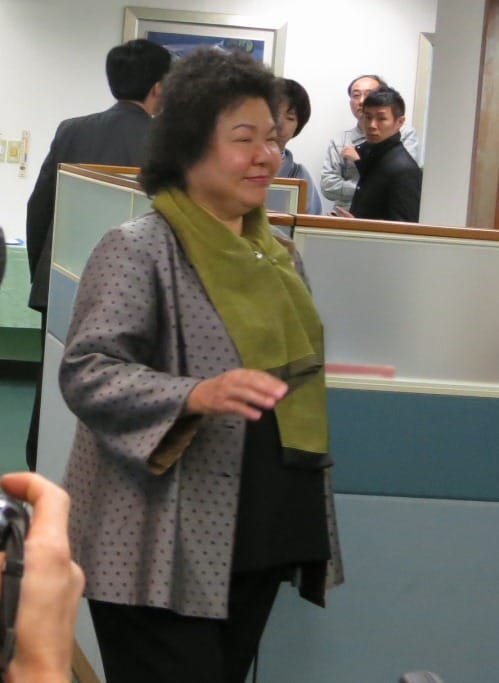 民進黨代理主席陳菊今（14）日開完中常會後步入主席辦公室。圖：林朝億/攝影