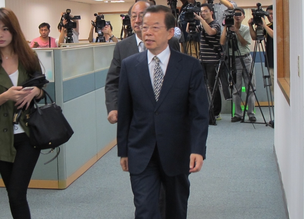 前行政院長謝長廷5日表示，朝野黨團的課綱協議是給社會降溫的。圖：林朝億/攝