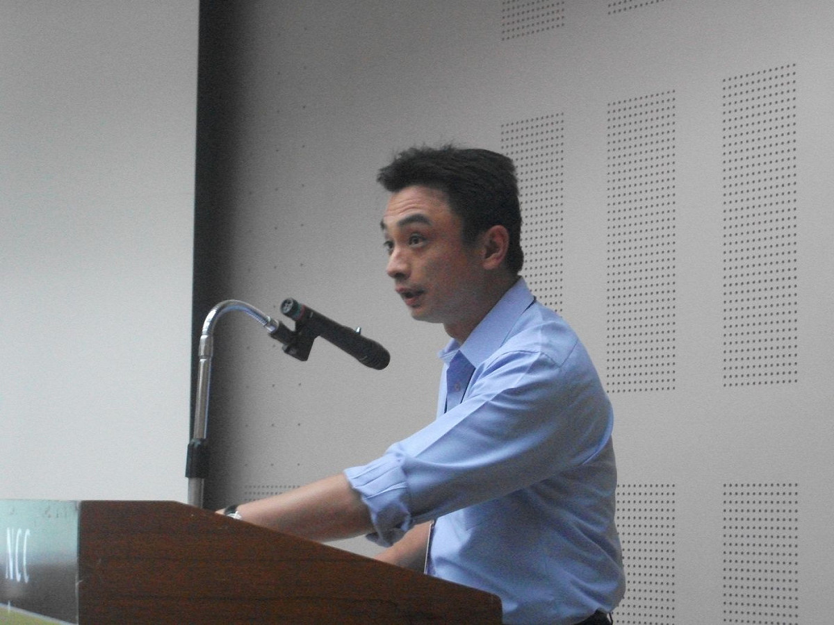 壹電視工會理事長鄭一平表示，大部分的壹電視員工都支持這樁交易案，且新資方也非常尊重員工，不管交易案是否通過，NCC應儘快審查。圖：涂鉅旻/攝