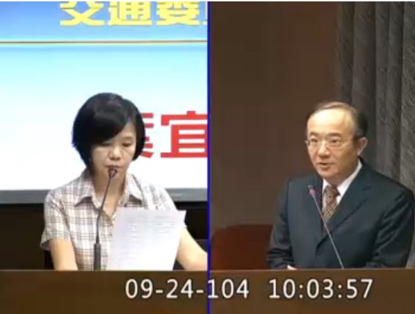 民進黨立委葉宜津24日批，收購中嘉的荷蘭商中，台資負責人黃清苑正是鴻海董事，NCC對持股狀況根本毫無掌握。NCC主委石世豪則承諾，未來會注意持股細節。圖：翻攝立院ivod系統
