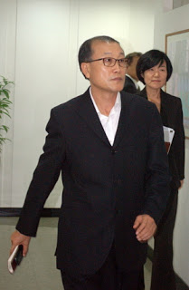 在前總統李明博執政中期就任MBC社長的金在哲，被認為是親政府勢力的打手。圖：韓國記者協會提供