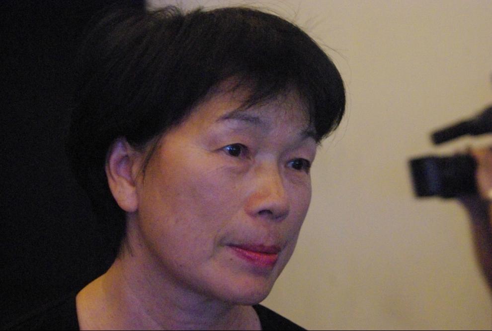 公視董監事審查委員自龍應台所提出的名單中，僅選出3位新任公視董事人選後，龍應台稍晚舉行記者會，對於公視董事會仍無法順利產生，表達「沉痛」但尊重審查委員決定之意。圖:林靖堂/攝。