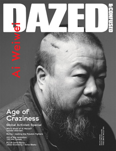 疑遭中共逮捕的中國藝術家艾未未，最近成為英國老牌時尚文化雜誌《Dazed & Confused》6月號的封面人物。圖片來源：翻攝自網路