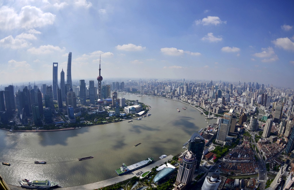 中國國務院13日發表了《關於深化國有企業改革的指導意見》。圖為上海。圖片來源：達志影像/路透社