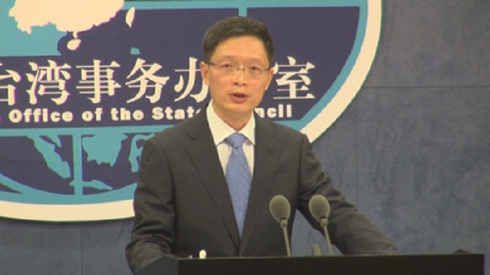 中國國台辦新任發言人安鋒山28日表示，北京官方不會干預即將在明年1月舉行的台灣大選。圖：中央社
