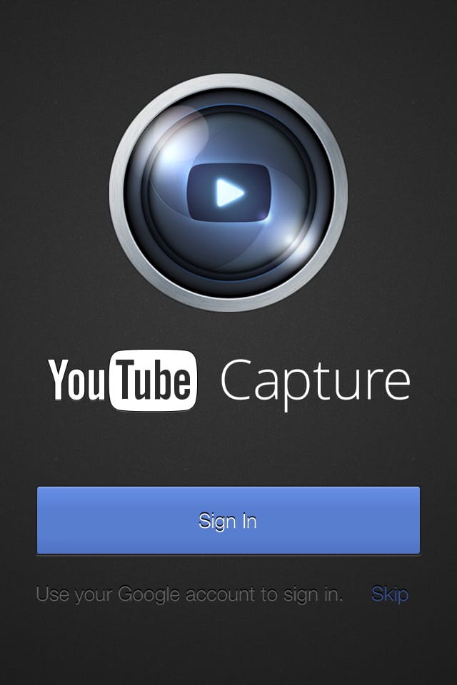 Google 「Youtube Capture」app在Apple Store上架，有著簡潔且豐富的功能。圖：翻攝自app。