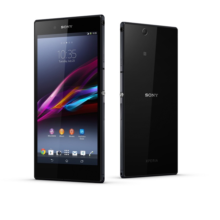 Xperia Z Ultra 6.4吋螢幕站上世界最輕薄、螢幕最大的Full HD智慧型手機。圖片來源：Sony提供。
