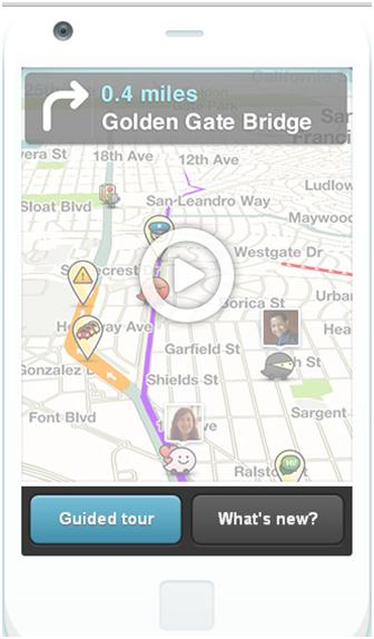 以色列社交地圖服務應用Waze網路介面。圖片來源: Waze官網