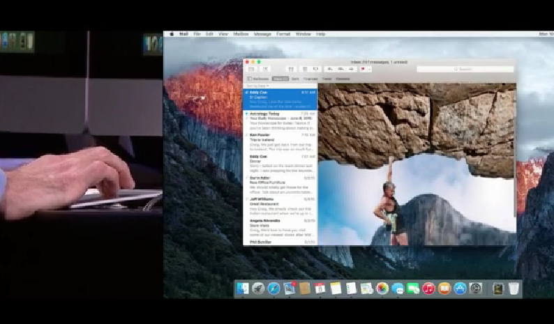 蘋果2015年開發者大會也針對Mac，推出OS X 10.11 El Capitan版本更新。圖：擷取自YouTube