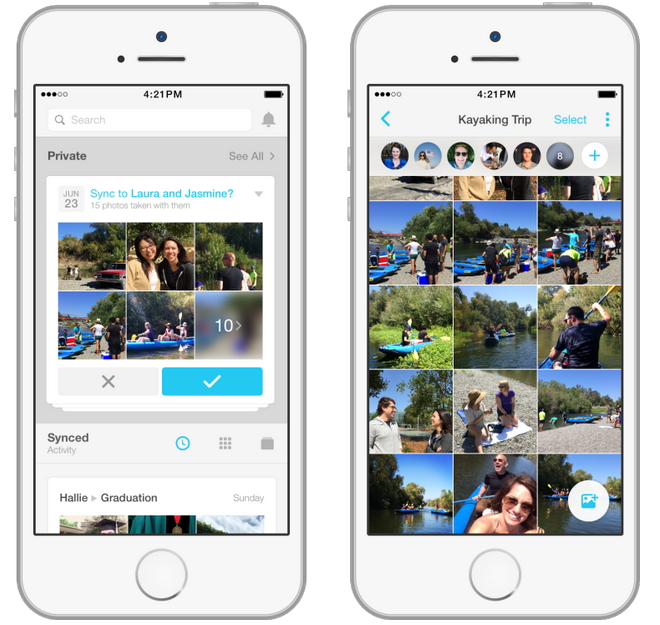 臉書15日推出一款相簿管理App「Moments」，主打能更方便的與好友分享照片。圖：翻攝自臉書官網