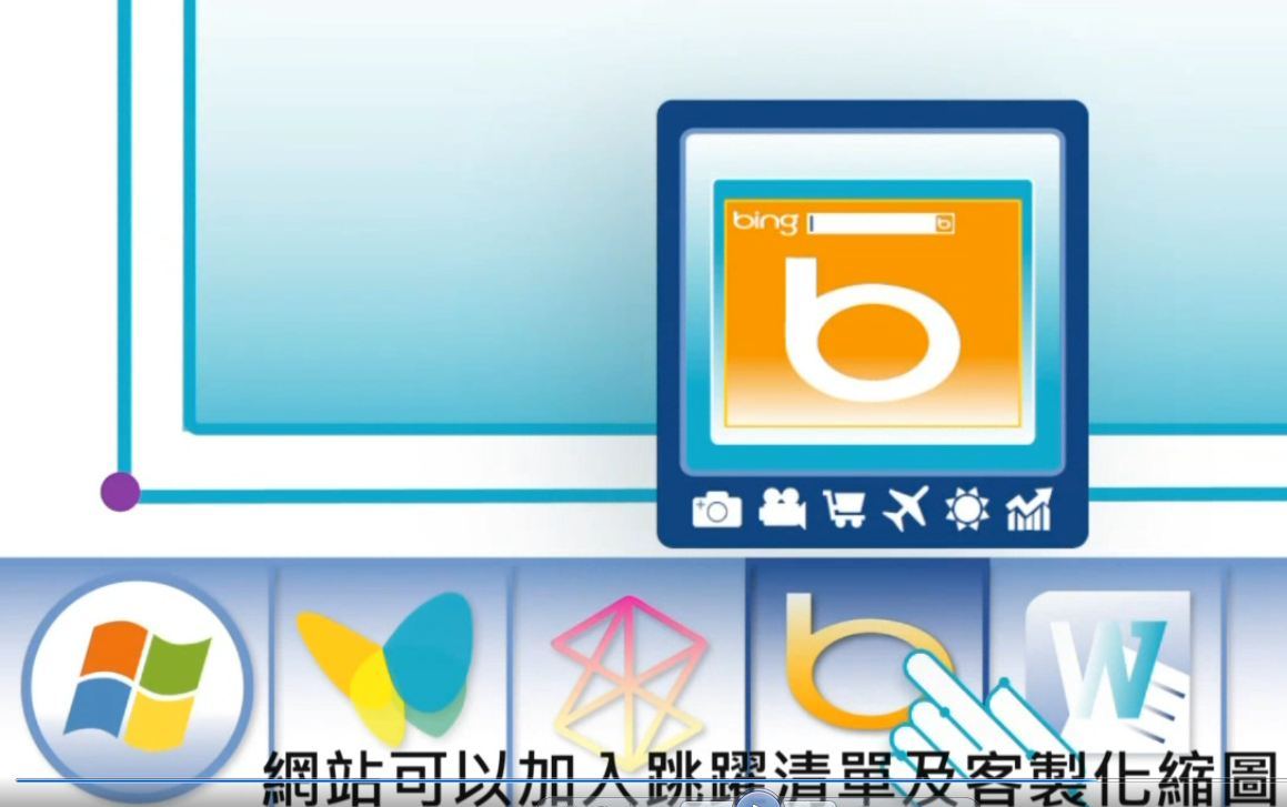 IE 9強調與Windows 7搭配使用下的效能。照片：王鼎鈞/攝