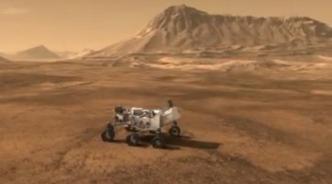 「火星一號」將從千人選出24人移民火星，圖為去年火星探測器「好奇號」成功登陸火星模擬畫面。圖：翻攝自網路