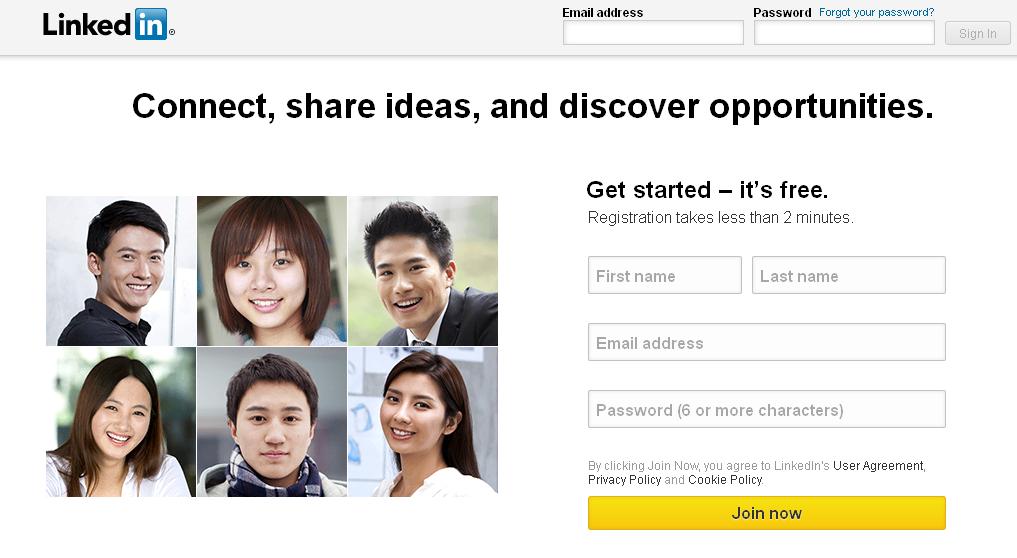 在中國已有逾400萬用戶的職業社群網站LinkedIn，正式發布簡體中文測試版，中文名稱為「領英」。圖：翻攝官網