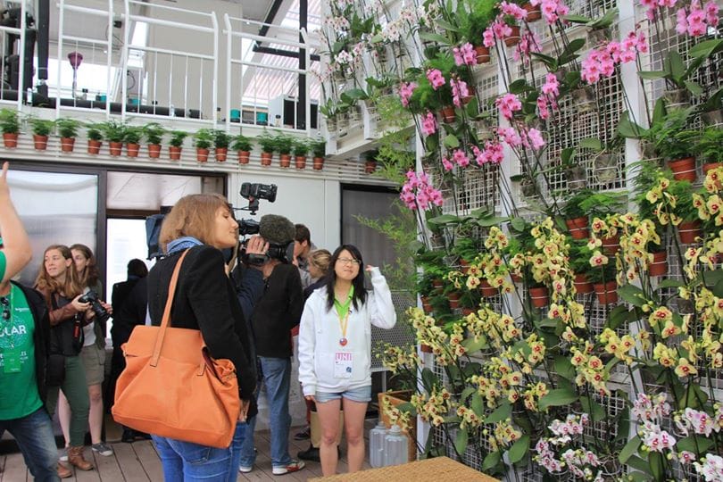 國立交通大學的蘭花屋，在法國巴黎的綠建築國際競賽中，獲得「能源效率」單項獎項第3名。圖片來源：Solar Decathlon-Orchid House 交大能源屋計畫FB粉絲專頁。
