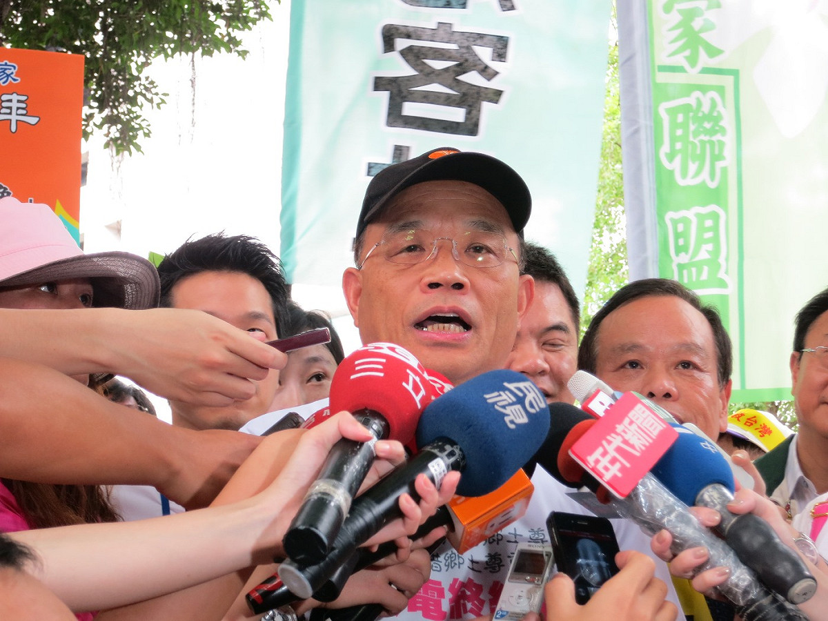 民進黨主席蘇貞昌19日參加反核遊行。圖：林朝億/攝