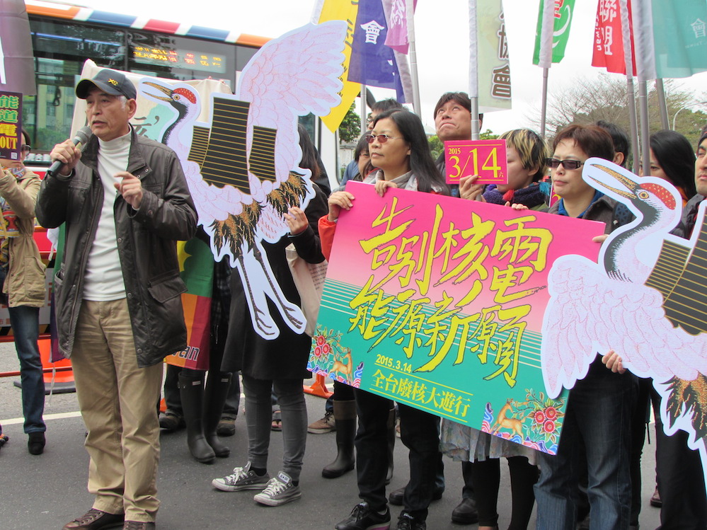 「五六運動」發起人之一導演柯一正6日呼籲民眾314一同上街反核。圖：邱珮文/攝