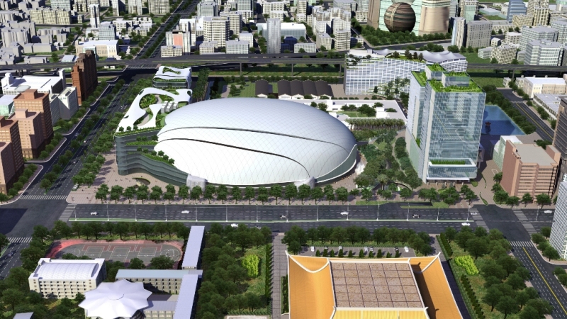 鳥瞰-巨蛋廣場