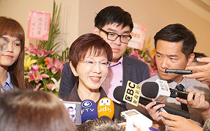 洪秀柱陪掃街造勢  楊鎮浯擘劃烈嶼觀光發展藍圖