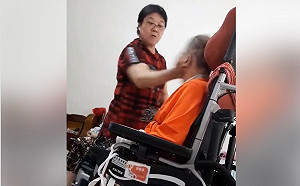 台中傳看護暴力？ 老人遭呼巴掌狠踹