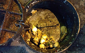 防豬瘟廚餘沒處丟！花蓮市污水下水道竟遭惡意丟棄影響排水